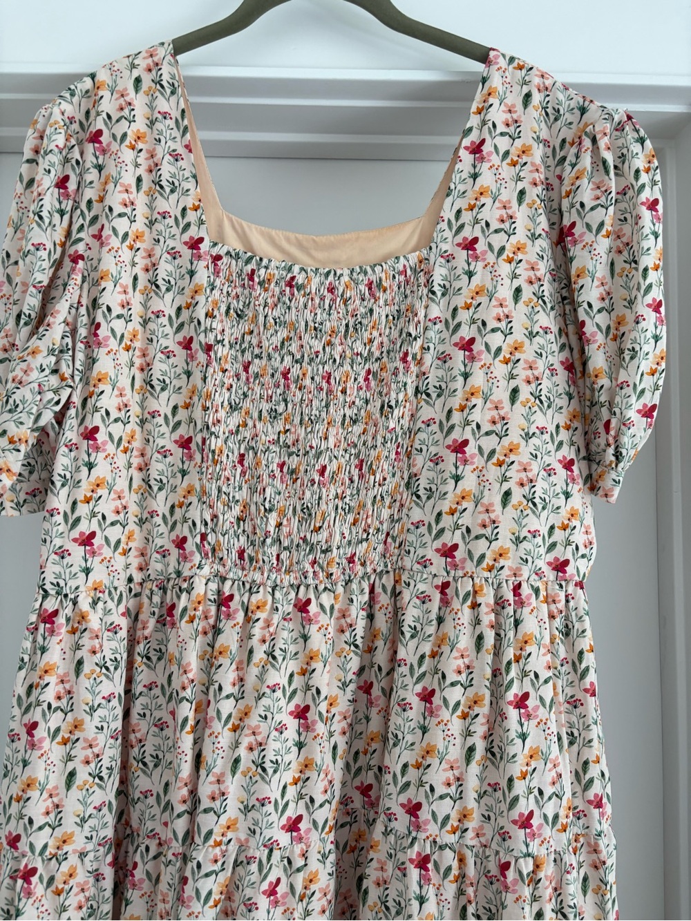 Mome Versa Cotton Dress with Nursing Zippers in Harvest Blooms - Picture 4 of 8